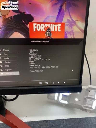 شاشة قيمنق Acer KG251Q احترافية 165Hz و 0.5ms نظيفة جداً 2