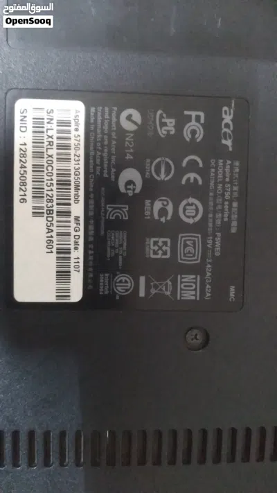 في عدن 250ريال سعودي للبيع لابتوب Acer Aspire 5750 للمقطبين والجادين فقط. 4
