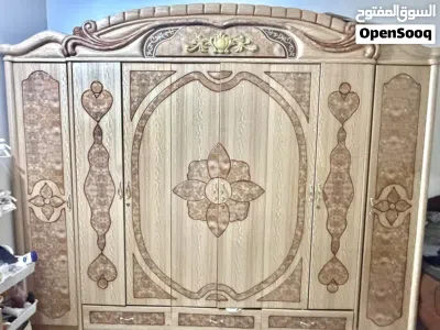 غرفة نوم كاملة سرير نفرين + كنتور ست ابواب + ميز تواليت 3