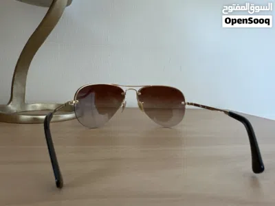 Rayban gold brown aviator max sunglasses 3
