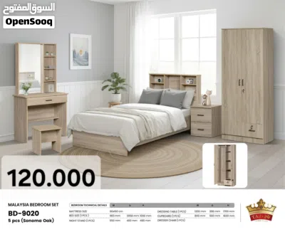 single bed size 90x190 bedroom set... طقم غرفة نوم بسرير مفرد مقاس 90 × 190 سم made china&malaysia 2