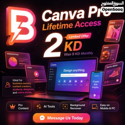 Limited offer: Canva Pro lifetime subscription, suitable for daily work, content creators,designers 3