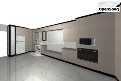 عمل تصاميم مطابخ 3D ملونة عمل اون لاين ، ارسل قياس مطبخك واستقبل التصميم على واتس اب 4