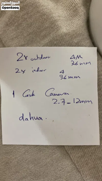 خمس كاميرا وحده كاميرا كاش والباقي كما هو موضح بالصوره للبيع 2