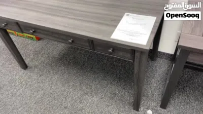 Modern Home Office Desk - Grey Oak Wood Grain (Large Surface + Storage) 4