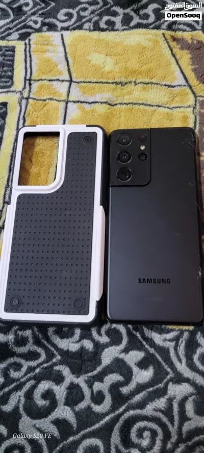 جهاز سامسونج جالاكسي S21 الترا 5G مستعمل بحالة ممتازة 256 جيجابايت أسود امريكي 2