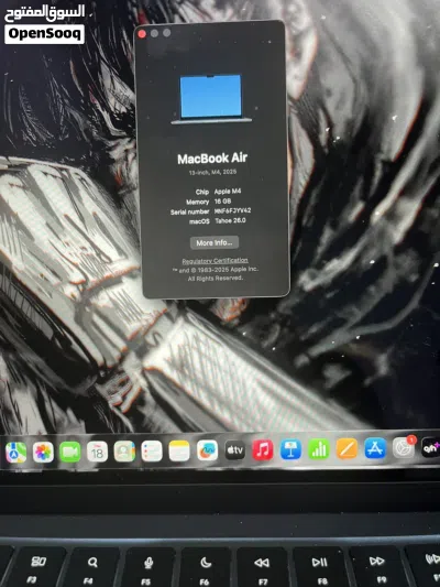 MacBook Air M4 13 - كفالة + بطارية 100% 4
