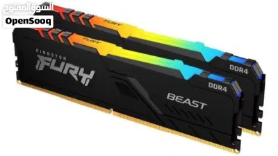KINGSTON FURY DDR4 32gb (16x2) Kit 3600Mhz مستعملة استعمال نظيف 2