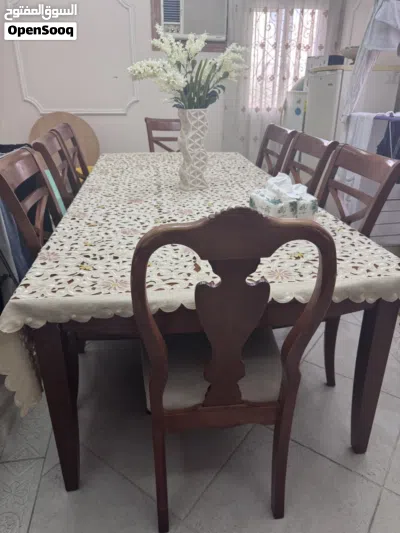 طاولة سفرة طعام جدة 8 كراسي 4