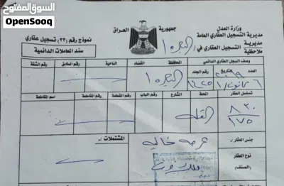 قطعه ارض القبله مقابل حي بغداد 2