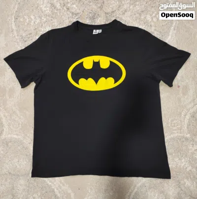 Official DC Comics Batman Logo T-Shirt XL Black Yellow Graphic Tee 4