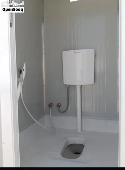 Sandwich Panel Toilet Arabic/English with Water Tank overhead/waste tank bottom. Fire Resisted, 3
