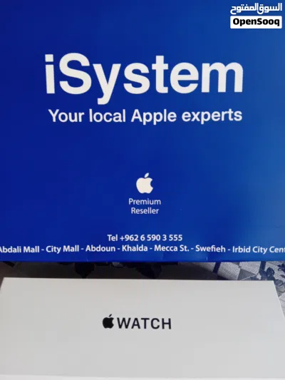 ساعة أبل جديدة بالكرتونة مو مفتوحة ختم الشركة Apple watch S3 40mm midnight color 2