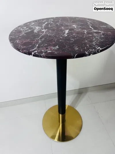 Elegant round marble top table and contemporary accent chairs for sale 30 OMR 2
