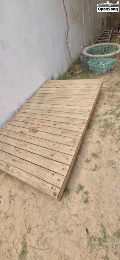 فراش وكنبة خشب نوم فردي 3