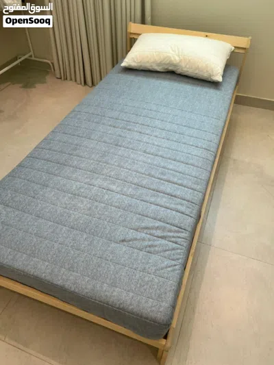 Bed with sprung mattress 90x200 cm 2