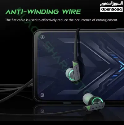 سماعة بلاك شارك للالعاب ومكالمات تايب سي كوع مائل للأسفل BLACK SHARK EARPHONES 2 Type-C 4