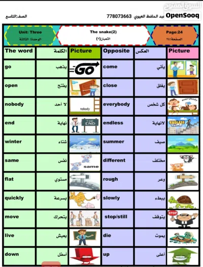 ملزمة الصف التاسع إنجليزي الجزئين 2