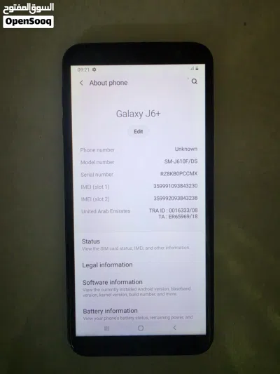 Samsung galaxy J6 plus 4