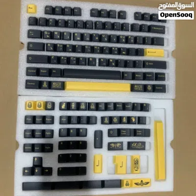 كيكاب هيروغليفي لون اسود Egyptian Pharaoh keycaps doubleshot PBT 4