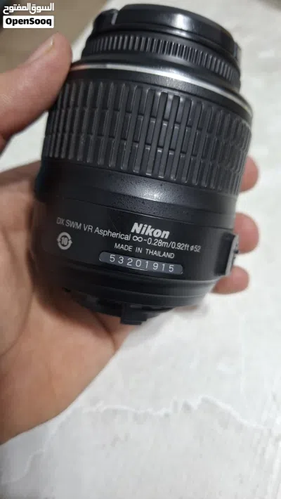 عدسة Nikon 18-55mm VR أصلية مع Auto Focus ومانع اهتزاز – بحالة ممتازة 2