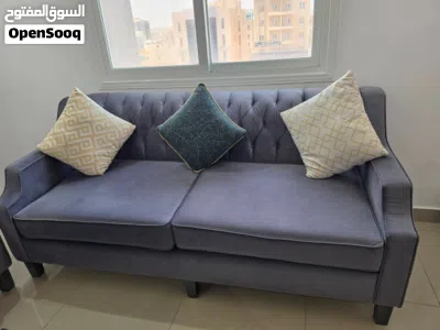 Grey Velvet Sofa Set 2