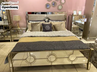 Luxury Mirrored Champagne Gold Bedroom Set 3
