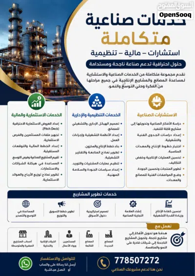 خدمات صناعية واستثمارية متكاملة للمصانع والمشاريع الإنتاجية 2