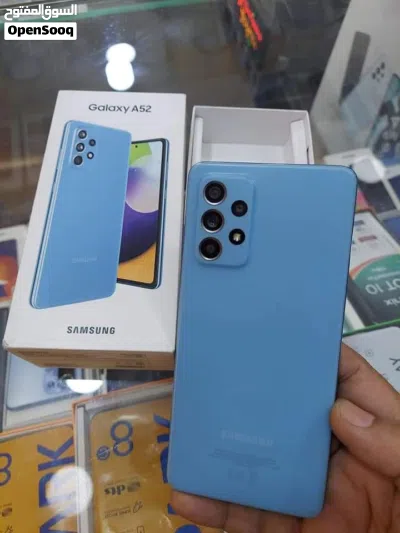 اخو الجديد Samsung A52 رام 8 جيجا 256 أغراضة والكرتونه الأصلية متوفر توصيل 3