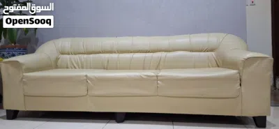 Beige Colour Leather Sofa ( 2 pcs ) 3 seater + 2 seater 4
