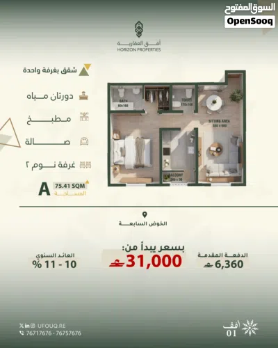 شقق للتملك و الإستثمار في الخوض السابعه 3