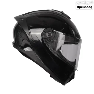 Black glossy helmet SMK DOT and ECE approved 2