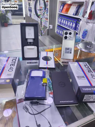 الاحديث note 40 pro plas تيتانيوم جيجا 256 رام 24 معه كامل اغراضو الاصلية متوفر توصيل 4