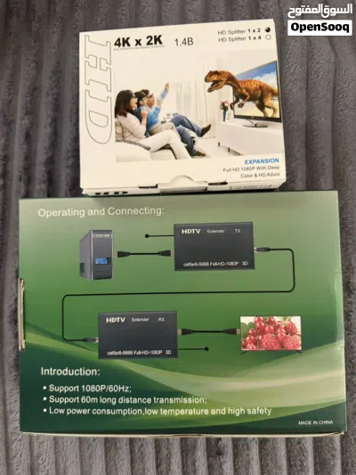 HDMI extender and splitter للبيع مع سلك ايثرنت 3