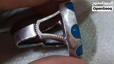 محبس فضة عيار 925 بحجر عقيق خرساني 3