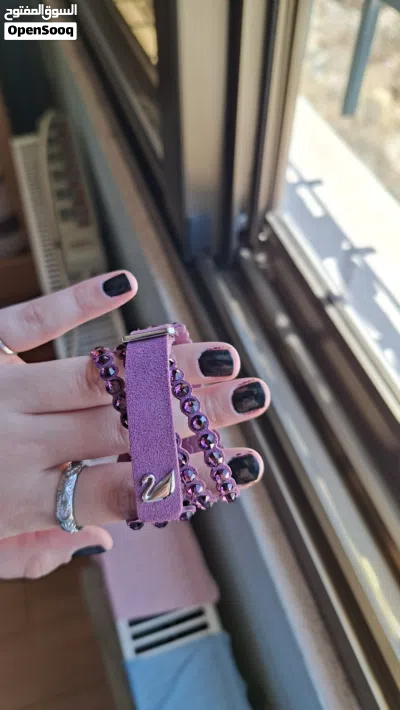 Real Swarovski bracelet, power collection 5511699 bracelet slake in purple. 4