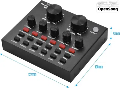 V8 Sound Card, Recording Sound Card for Microphone, Computer, Mobile Phone, IPad, PS4 Voice Changer 2