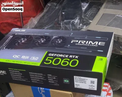 كرت شاشة RTX 5060 ASUS PRIME OC مكسور السرعة جديد مختم بلكرتون بلصقة ختم الوكالة 2