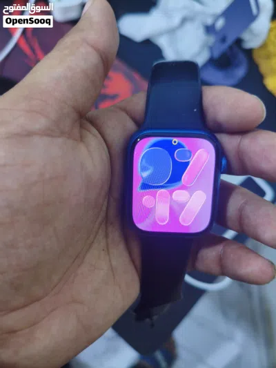 ساعة ابل جيل 7 نسخة نايكي ام ال gps حجم 45m جديدة استعمال واحد فقط للفحص بطارية 100% 3
