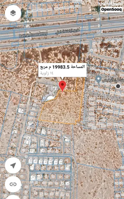 أرض سكنية في الرميس على الطريق البحري بشوارع مرصوفة وبجميع الخدمات بموقع يتميز بسهولة المداخل 3