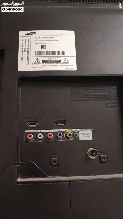 شاشة سامسونج LED 40 بوصة Full HD للبيع شاشة سامسونج أصلية موديل UA40EH5000R بحالة جيدة، مع الريموت ا 2