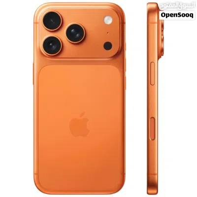 ايفون 17 برو iPhone 17 Pro مستعمل بحاله ممتازة جدا بالون البرتقالي المميز 256GB بطاريه:100% مدخل خط 4
