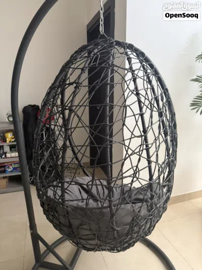 Premium Hanging Egg Chair with Stand & comfy pillow كرسي أرجوحة بيضاوي معلق مع حامل ووسادة مريحة 4
