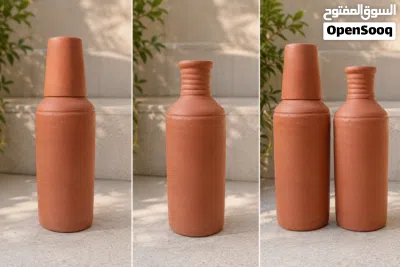 مطرة فخار طبيعي نخب اول مع كوب فخار 4