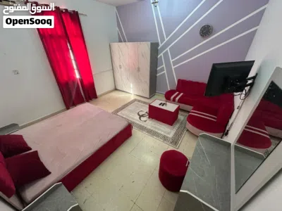 Large furnished studio apartment for rent in Al Ghubra North, near the Emirates Markets and Al Tama 3