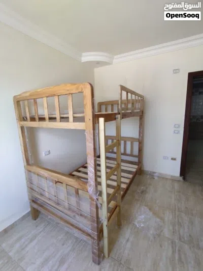 سرير خشب بملل والسلم والحاجز دورين Furniture oh 2