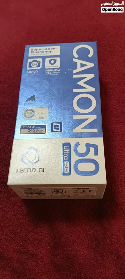 تيكنو CAMON 50 Ultra 5G رام 24g ذاكرة 256gجديد كفالة تكنو مشغل 5 ايام 4