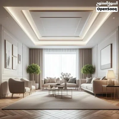 تنفيذ أحدث ديكورات المنازل والفلل والمحلات التجارية معاينة مجانية 3