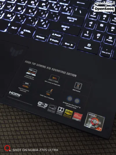 ASUS TUF A16 ADVANTAGE EDITION RYZEN 7 RX 7600S لابتوب العاب قوي جدا للبيع 4