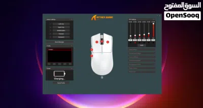 متوفر ماوس attack shark x11 لون ابيض لاسلكية مع لزقات grip tape بسعر 17 دينار 3